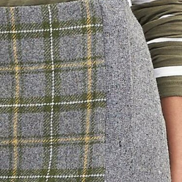 Tweed Grey Plaid Mini Skirt - Picture 2 of 5